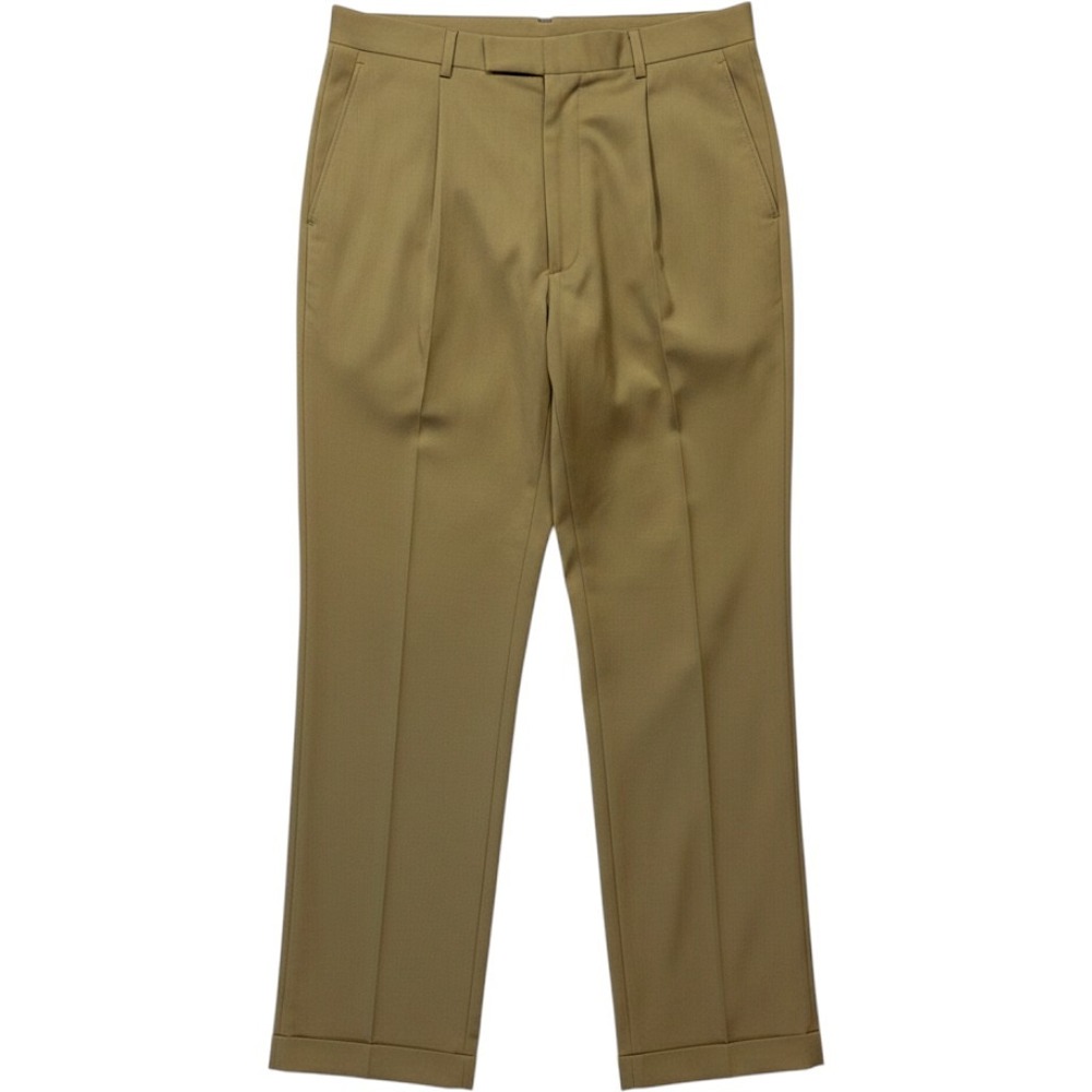 Jos. A. Bank Executive Collection Mens 35R Tan 100% Wool Pleated Cuffed Pants